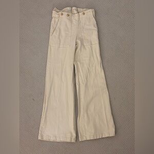 Pilcro Cream Wide-Leg Jeans
